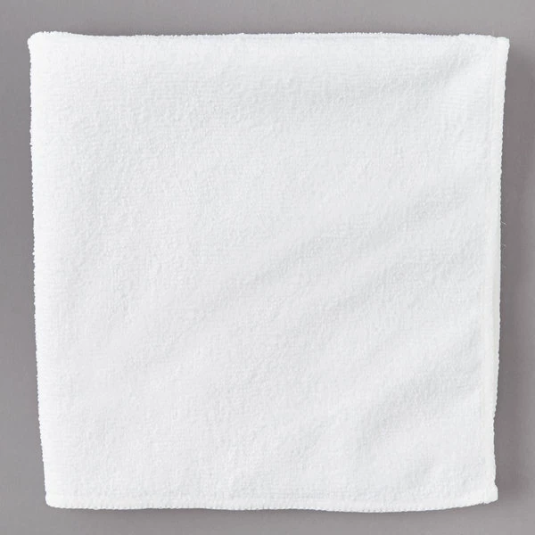 Carlisle 3633402 16" X 16" White Terry Microfiber Cleaning Cloth - 12/Case 2 Carlisle 3633402 16" X 16" White Terry Microfiber Cleaning Cloth - 12/Case - Image 2