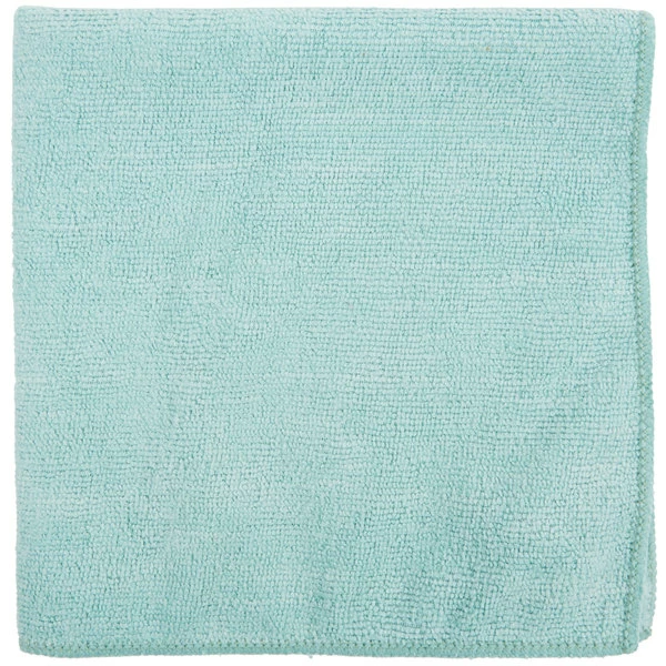 Carlisle 3633409 16" X 16" Green Terry Microfiber Cleaning Cloth 2 Carlisle 3633409 16" X 16" Green Terry Microfiber Cleaning Cloth - Image 2