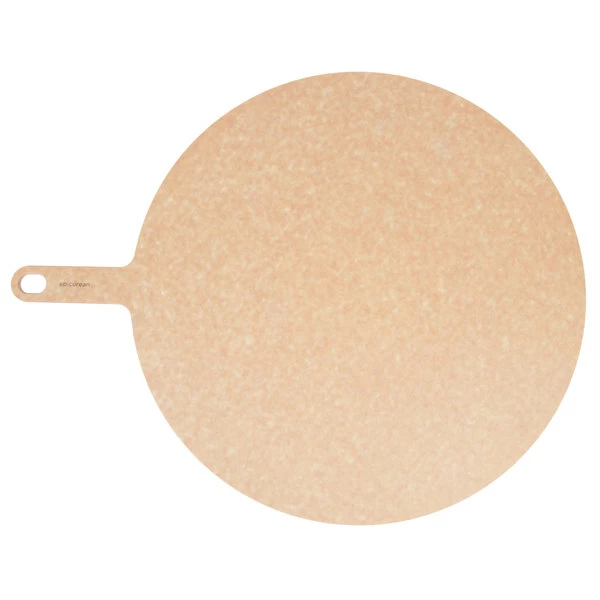 Epicurean 18" Natural Richlite Wood Fiber Round Pizza Board With 5" Handle 429-231801 2 Epicurean 18" Natural Richlite Wood Fiber Round Pizza Board With 5" Handle 429-231801 - Image 2