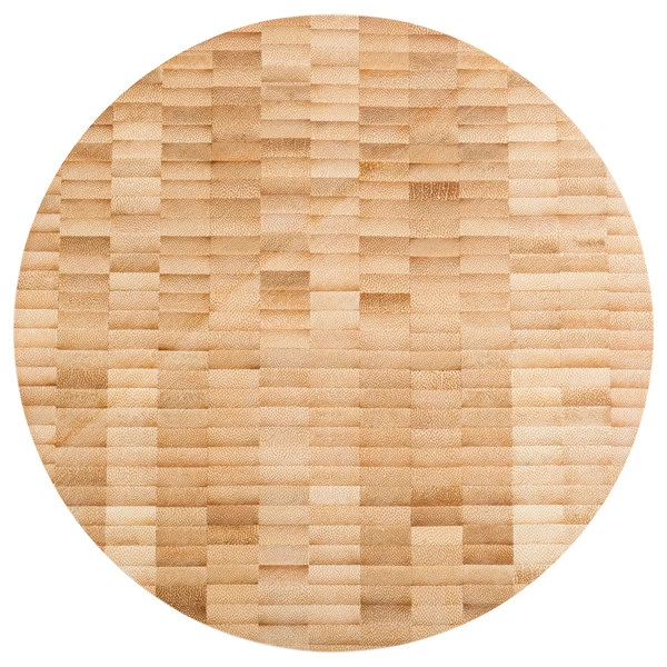 American Metalcraft B10 10" X 1 1/2" Bamboo Round Butcher Block Serving Board 2 American Metalcraft B10 10" X 1 1/2" Bamboo Round Butcher Block Serving Board - Image 2