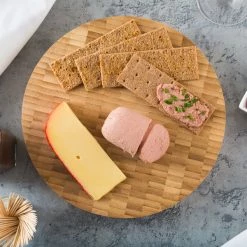 American Metalcraft B10 10" X 1 1/2" Bamboo Round Butcher Block Serving Board 8 American Metalcraft B10 10" X 1 1/2" Bamboo Round Butcher Block Serving Board -Microban Shop 1542555