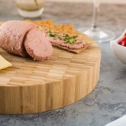 American Metalcraft B10 10" X 1 1/2" Bamboo Round Butcher Block Serving Board 9 American Metalcraft B10 10" X 1 1/2" Bamboo Round Butcher Block Serving Board -Microban Shop 1542556