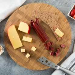 American Metalcraft B14 14" X 1 1/2" Bamboo Round Butcher Block Serving Board -Microban Shop 1542653