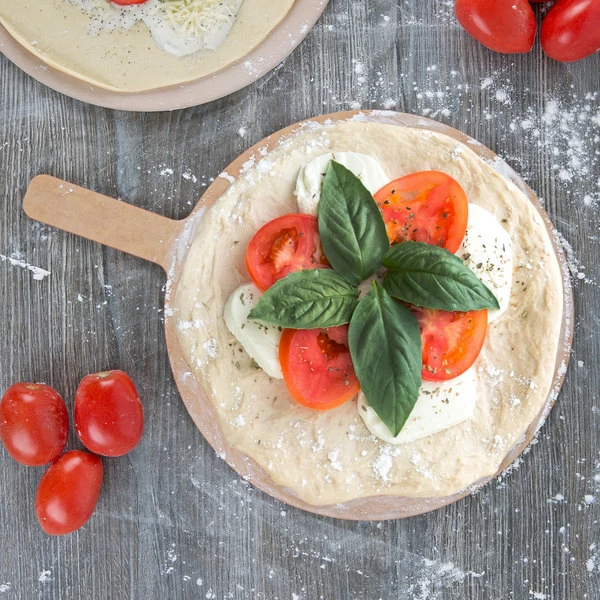 American Metalcraft 13" Round Pressed Natural Pizza Peel With 5" Handle MP1318 1 American Metalcraft 13" Round Pressed Natural Pizza Peel With 5" Handle MP1318