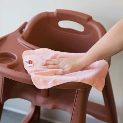 Rubbermaid 1820577 HYGEN Sanitizer Safe 12" X 12" Pink Microfiber Cloth - 24/Pack