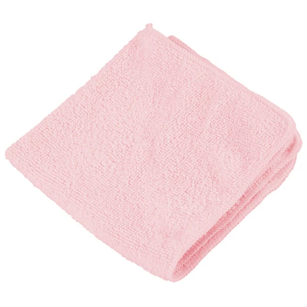 Rubbermaid 1820577 HYGEN Sanitizer Safe 12" X 12" Pink Microfiber Cloth - 24/Pack 2 Rubbermaid 1820577 HYGEN Sanitizer Safe 12" X 12" Pink Microfiber Cloth - 24/Pack - Image 2