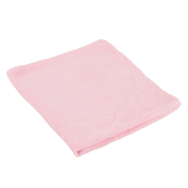 Rubbermaid 1820581 HYGEN Sanitizer Safe 16" X 16" Pink Microfiber Cloth - 24/Pack 2 Rubbermaid 1820581 HYGEN Sanitizer Safe 16" X 16" Pink Microfiber Cloth - 24/Pack - Image 2