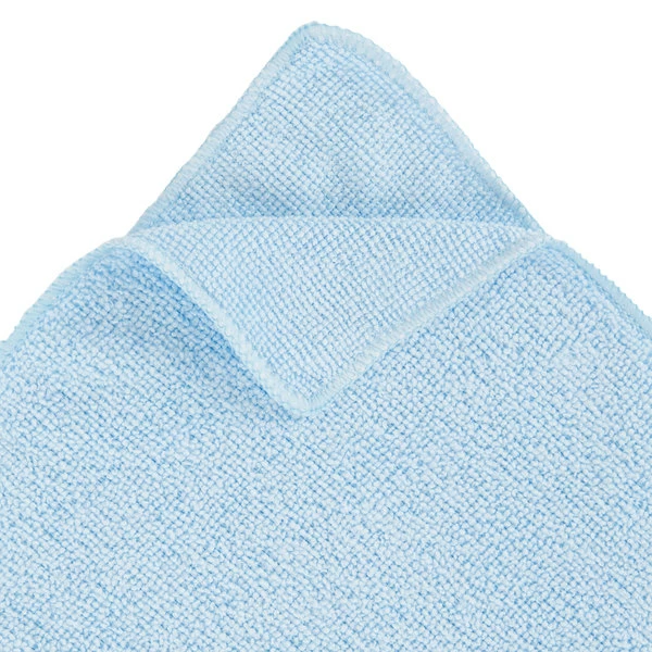 Rubbermaid 1820583 HYGEN Sanitizer Safe 16" X 16" Blue Microfiber Cloth - 24/Pack 4 Rubbermaid 1820583 HYGEN Sanitizer Safe 16" X 16" Blue Microfiber Cloth - 24/Pack - Image 4