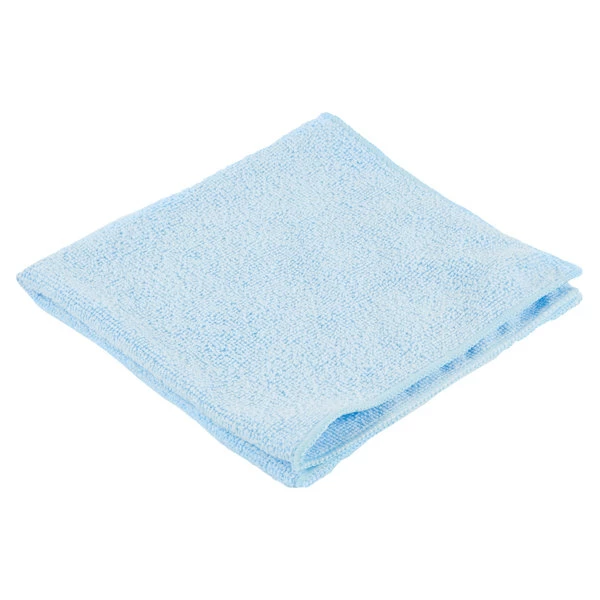 Rubbermaid 1820583 HYGEN Sanitizer Safe 16" X 16" Blue Microfiber Cloth - 24/Pack 2 Rubbermaid 1820583 HYGEN Sanitizer Safe 16" X 16" Blue Microfiber Cloth - 24/Pack - Image 2