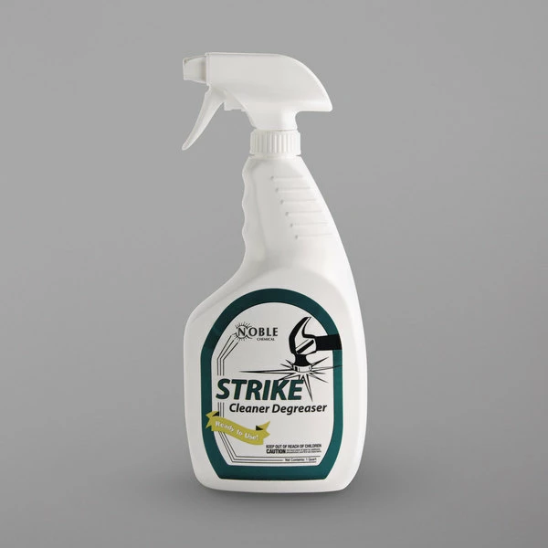 Noble Chemical 1 Qt. / 32 Oz. Strike All Purpose Cleaner / Degreaser 1 Noble Chemical 1 Qt. / 32 Oz. Strike All Purpose Cleaner / Degreaser