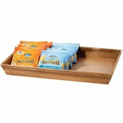 GET Enterprises WB-1812WD-UR Urban Renewal 18 1/4" X 12" X 2" Urban Rustic Rectangular Wood Tray