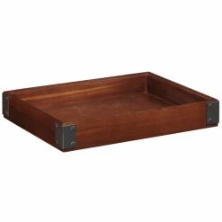 Frilich GET Enterprises WB-1292WD-W Urban Renewal 12" X 9" X 2" Walnut Rectangular Stackable Wood Display Box
