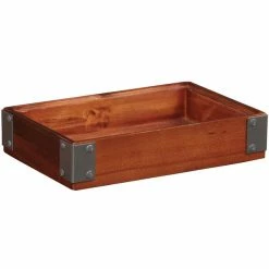 GET Enterprises WB-962WD-W Urban Renewal 9" X 6" X 2" Walnut Rectangular Stackable Wood Display Box