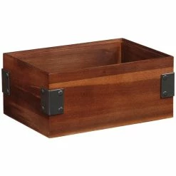 GET Enterprises WB-964WD-W Urban Renewal 9" X 6" X 4" Walnut Rectangular Stackable Wood Display Box