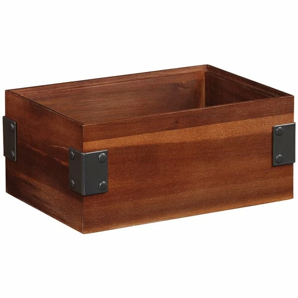 GET Enterprises WB-964WD-W Urban Renewal 9" X 6" X 4" Walnut Rectangular Stackable Wood Display Box 1 GET Enterprises WB-964WD-W Urban Renewal 9" X 6" X 4" Walnut Rectangular Stackable Wood Display Box