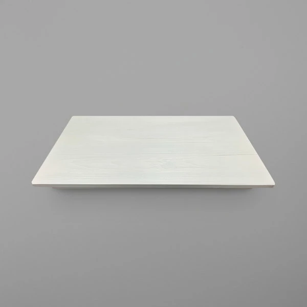 GET Enterprises GET WDT-003-WW 18" X 12" Flat White Wood Rectangular Tray 1 GET Enterprises GET WDT-003-WW 18" X 12" Flat White Wood Rectangular Tray