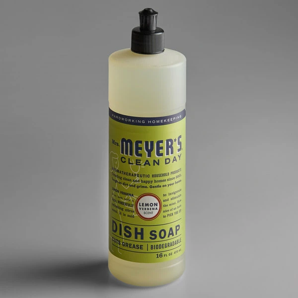 Mrs. Meyer's® Mrs. Meyer's Clean Day 347635 16 Oz. Lemon Verbena Scented Dish Soap - 6/Case 2 Mrs. Meyer's® Mrs. Meyer's Clean Day 347635 16 Oz. Lemon Verbena Scented Dish Soap - 6/Case - Image 2