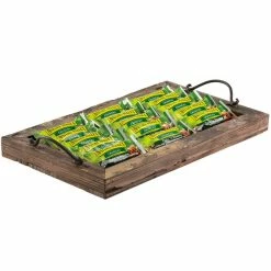 GET Enterprises GET WB-1912-RWD Reclaimed Wood Rectangular Serving Tray With Metal Handles