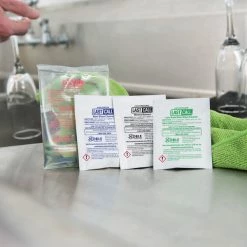 Noble Chemical 0.5 Oz. Last Call Mineral Solvent Powdered Bar Glass Cleaner Packet - 100/Case -Microban Shop 1826532