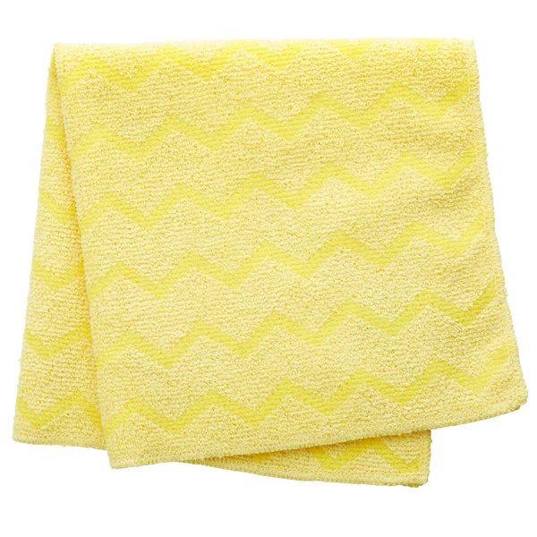 Rubbermaid FGQ61000YL00 HYGEN 16" X 16" Yellow Microfiber Cloth - 12/Pack 2 Rubbermaid FGQ61000YL00 HYGEN 16" X 16" Yellow Microfiber Cloth - 12/Pack - Image 2