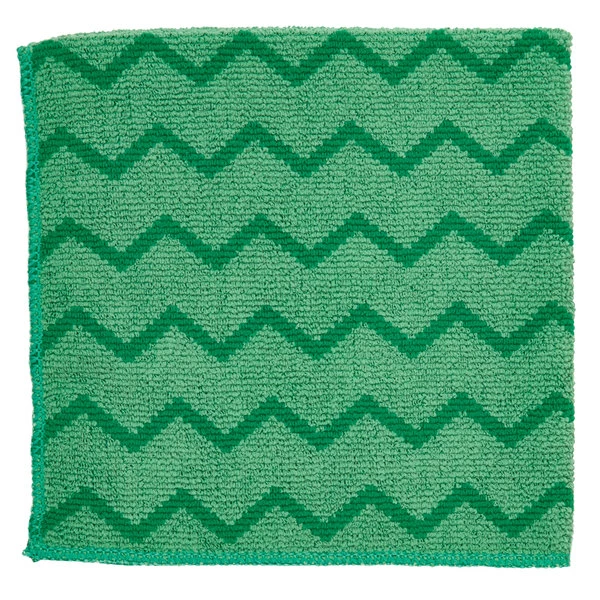 Rubbermaid FGQ62000GR00 HYGEN 16" X 16" Green Microfiber Cloth - 12/Pack 2 Rubbermaid FGQ62000GR00 HYGEN 16" X 16" Green Microfiber Cloth - 12/Pack - Image 2