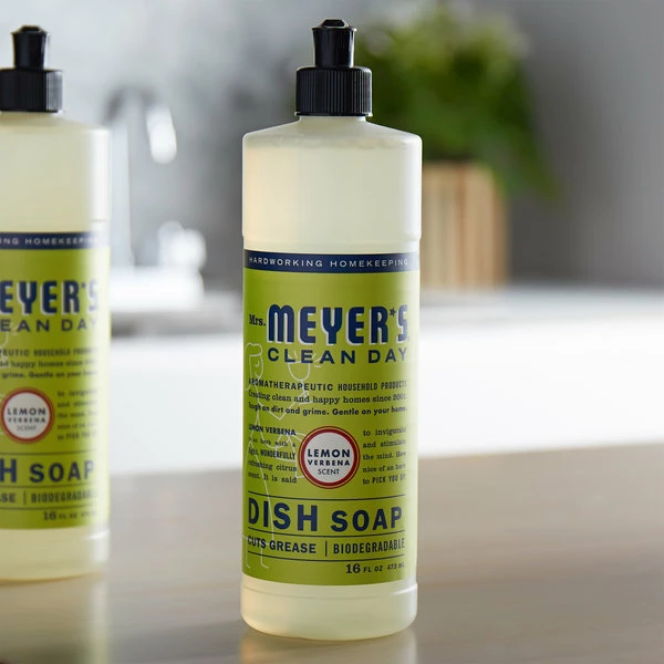 Mrs. Meyer's® Mrs. Meyer's Clean Day 347635 16 Oz. Lemon Verbena Scented Dish Soap - 6/Case 1 Mrs. Meyer's® Mrs. Meyer's Clean Day 347635 16 Oz. Lemon Verbena Scented Dish Soap - 6/Case