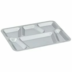 Vollrath 47252 15 1/2" X 11 5/8" Mirror Finish Stainless Steel 6 Compartment Tray