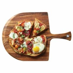 Fox Run 28214 14" X 14" Acacia Wood Pizza Peel With 6" Handle -Microban Shop 2050103