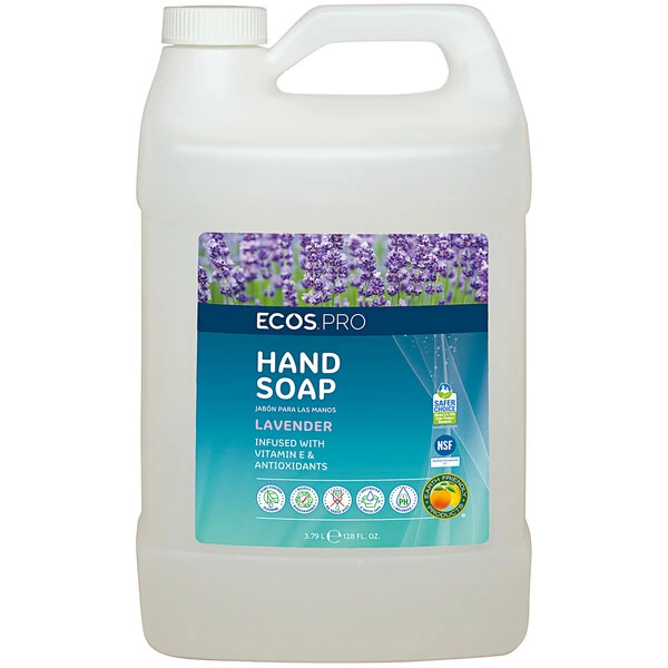 ECOS PL9665/04 Pro 1 Gallon Lavender Scented Hand Soap - 4/Case 1 ECOS PL9665/04 Pro 1 Gallon Lavender Scented Hand Soap - 4/Case