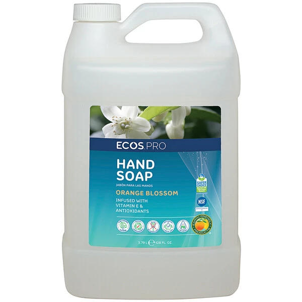 ECOS PL9484/04 Pro 1 Gallon Orange Blossom Scented Hand Soap - 4/Case 1 ECOS PL9484/04 Pro 1 Gallon Orange Blossom Scented Hand Soap - 4/Case