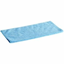 Lavex Janitorial 12" X 12" Blue Microfiber General Purpose Cloth - 12/Pack -Microban Shop 2203840