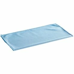 Lavex Janitorial 15" X 15" Blue Microfiber Glass Cleaning Cloth - 12/Pack -Microban Shop 2203994