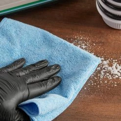 Lavex Janitorial 16" X 16" Blue Microfiber General Purpose Cloth - 12/Pack