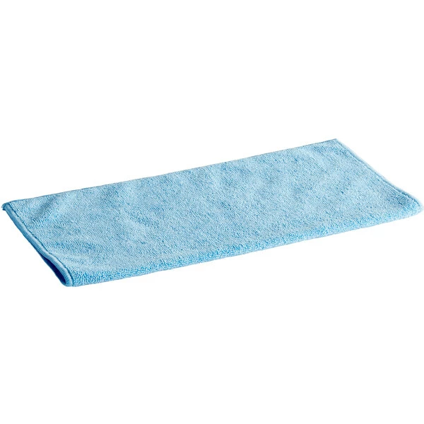 Lavex Janitorial 16" X 16" Blue Microfiber General Purpose Cloth - 12/Pack 3 Lavex Janitorial 16" X 16" Blue Microfiber General Purpose Cloth - 12/Pack - Image 3