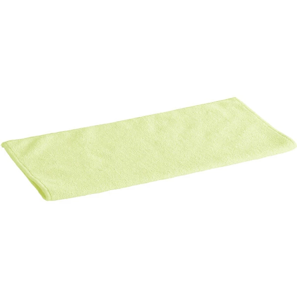 Lavex Janitorial 16" X 16" Yellow Microfiber General Purpose Cloth - 12/Pack 3 Lavex Janitorial 16" X 16" Yellow Microfiber General Purpose Cloth - 12/Pack - Image 3