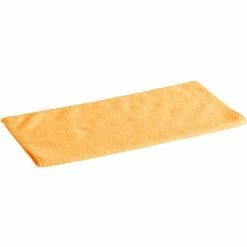 Lavex Janitorial 16" X 16" Orange Microfiber General Purpose Cloth - 12/Pack -Microban Shop 2208600