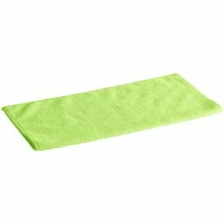 Lavex Janitorial 12" X 12" Green Microfiber General Purpose Cloth - 12/Pack -Microban Shop 2215945