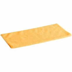 Lavex Janitorial 12" X 12" Orange Microfiber General Purpose Cloth - 12/Pack -Microban Shop 2215948