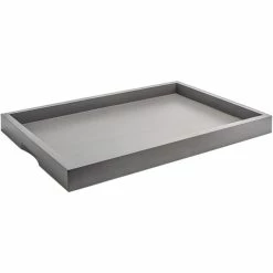 Front Of The House 19" X 13" X 1 1/2" Gray Bamboo Rectangular Serving Tray - 4/Case