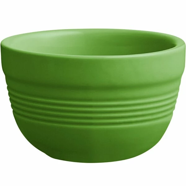 Acopa Capri 8 Oz. Palm Green Stoneware Bouillon Cup - 12/Pack 2 Acopa Capri 8 Oz. Palm Green Stoneware Bouillon Cup - 12/Pack - Image 2