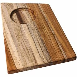 Teakhaus Geo 11" X 7" X 1/2" Teakwood Cutting / Serving Board With Bowl Insert