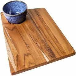 Teakhaus Geo 14" X 10" X 1/2" Teakwood Cutting / Serving Board With Bowl Insert