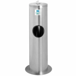 WipesPlus Stainless Steel Floor Dispenser Station With Trash Can