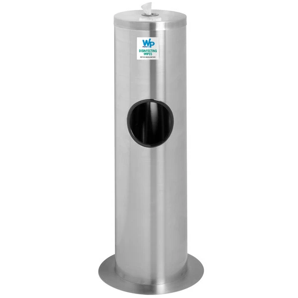 WipesPlus Stainless Steel Floor Dispenser Station With Trash Can 1 WipesPlus Stainless Steel Floor Dispenser Station With Trash Can