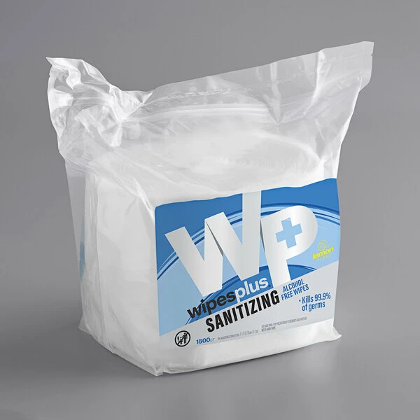 WipesPlus Lemon Scent Alcohol Free Hand Sanitizing Wipes 1500 Ct. Refill Bag 2 WipesPlus Lemon Scent Alcohol Free Hand Sanitizing Wipes 1500 Ct. Refill Bag - Image 2
