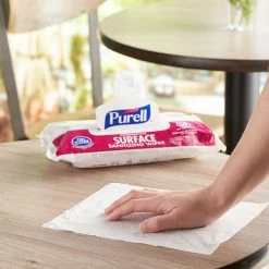 PURELL® Purell 72-Count Foodservice No-Rinse Food Contact Surface Sanitizing Wipes - 12/Case
