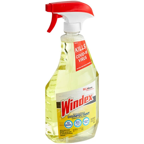 SC Johnson Windex® 322369 32 Oz. Multi-Surface Disinfectant Sanitizer Cleaner - 8/Case 1 SC Johnson Windex® 322369 32 Oz. Multi-Surface Disinfectant Sanitizer Cleaner - 8/Case