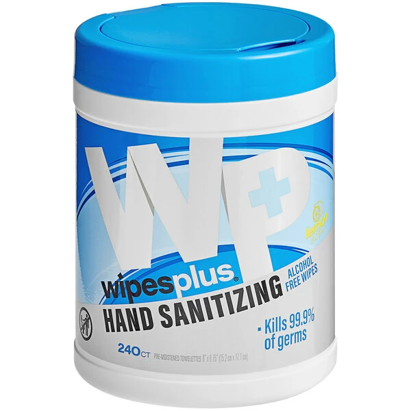 WipesPlus 240 Count Lemon Scent Alcohol Free Hand Sanitizing Wipes 2 WipesPlus 240 Count Lemon Scent Alcohol Free Hand Sanitizing Wipes - Image 2