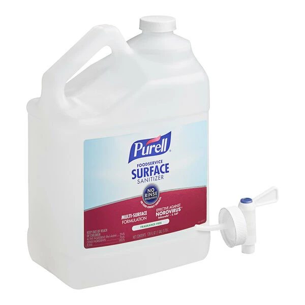 PURELL® Purell 4341-04 1 Gallon / 128 Oz. Fragrance-Free Foodservice Surface Sanitizer 1 PURELL® Purell 4341-04 1 Gallon / 128 Oz. Fragrance-Free Foodservice Surface Sanitizer