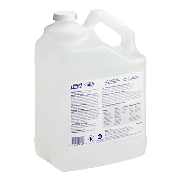 PURELL® Purell 4341-04 1 Gallon / 128 Oz. Fragrance-Free Foodservice Surface Sanitizer 2 PURELL® Purell 4341-04 1 Gallon / 128 Oz. Fragrance-Free Foodservice Surface Sanitizer - Image 2